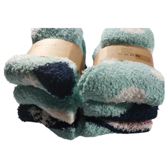 Fuzzy Socks Slipper Fluffy Cozy Comfy Plush Warm Sleep Home Soft Sock 6 Pairs - Picture 5 of 5